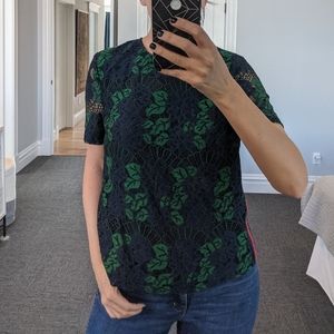 Ted Baker Lace Top with Ribbon Detail